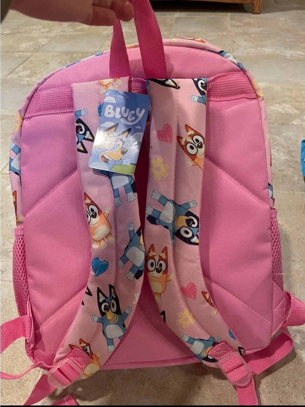 NWT Pink Bluey and Bingo Patterned Full Size Backpack